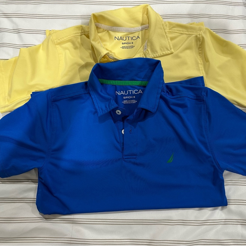 Nautica Blue and Yellow Polo Set size 8